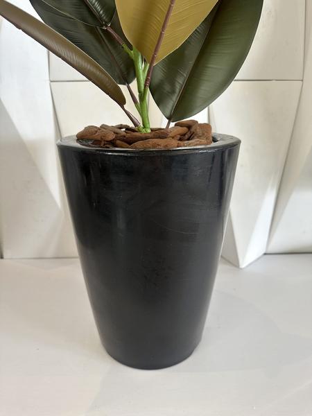 Imagem de Ficus Ruby Planta Artificial Com Vaso Cone Liso Completo