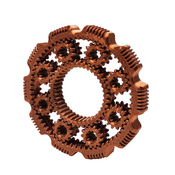 Imagem de Fidget de Dedo 8 Engrenagens Spinner Anti Estresse Cor Cobre Bronze