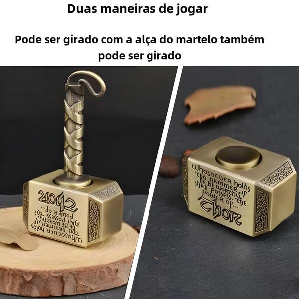 Imagem de Fidget Spinner Infantil Wiitin Thors - Martelo Mjolnir de Metal - Chaveiro Brinquedo