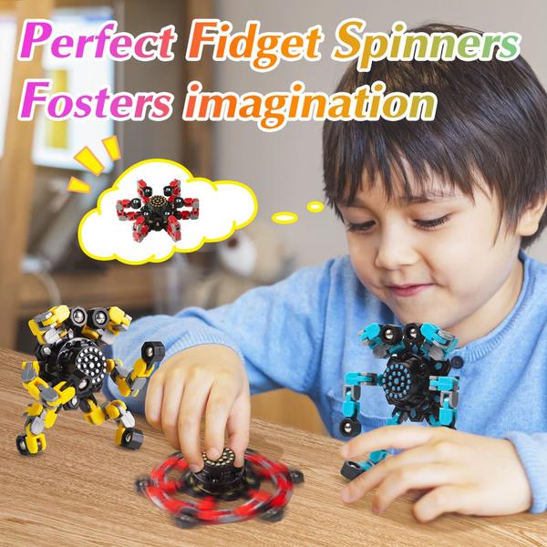 Imagem de Fidget Spinners Gokeey Transformable para crianças e adultos