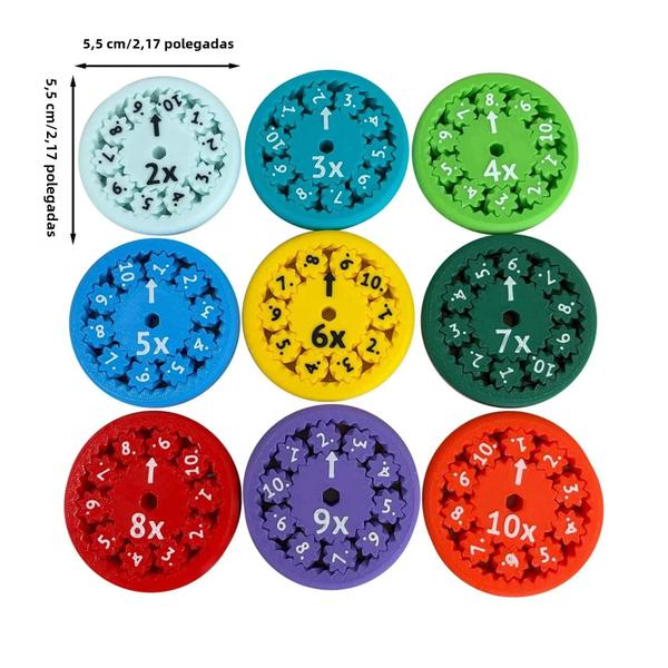 Imagem de Fidget Spinners Montessori para Crianças - Aprendizado de Matemática (Adição e Subtração)