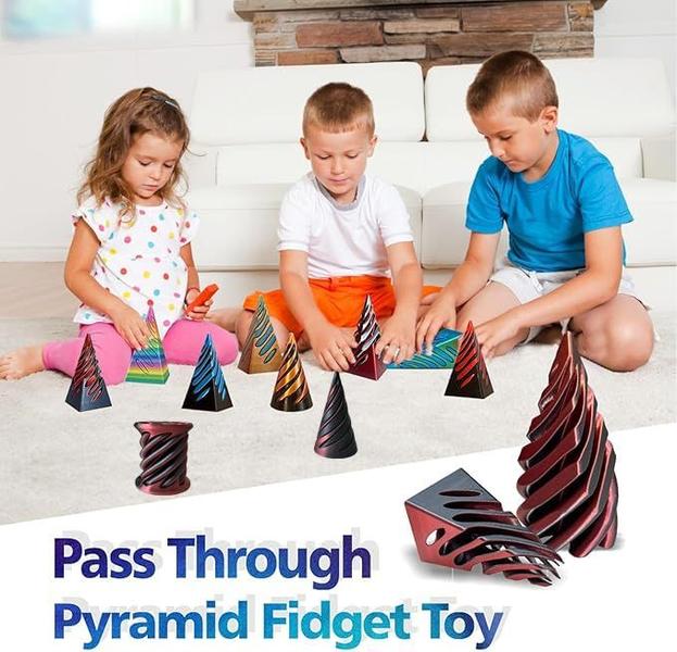 Fidget Toy ajitxalr Impossible Cone Spiral Cone, 3 pacotes Imagem de Fidget Toy ajitxalr Impossible Cone Spiral Cone, 3 pacotes