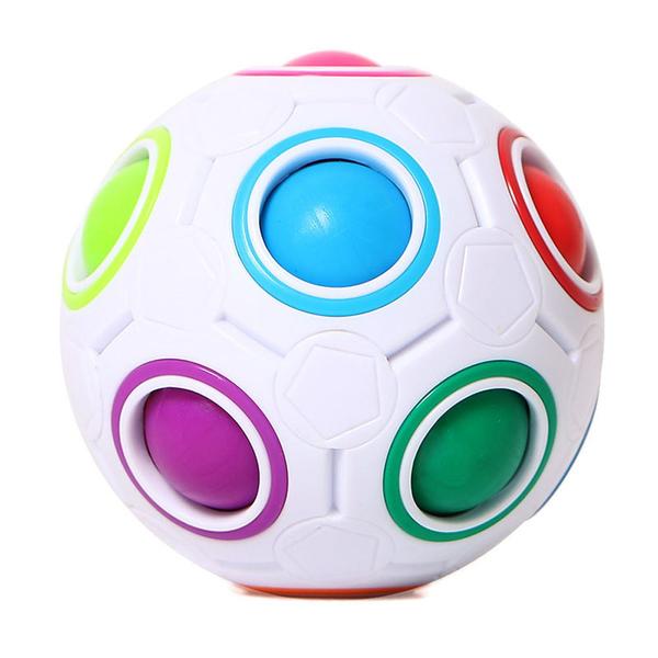 Imagem de Fidget Toy Bolinha Anti Stress Cubo Mágico Bola Branco