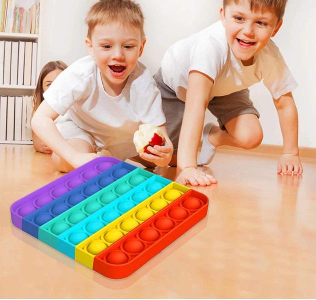Fidget Toy Easy Anywhere Pop Its Bubble Sensory 2 peças Rainbow Imagem de Fidget Toy Easy Anywhere Pop Its Bubble Sensory 2 peças Rainbow