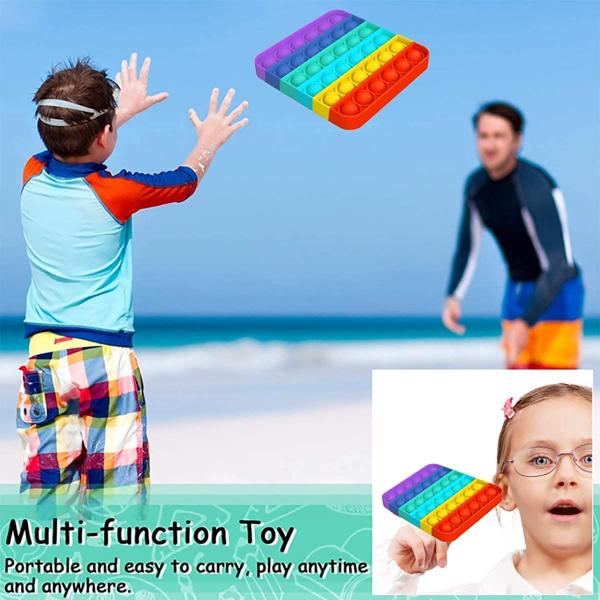 Fidget Toy Easy Anywhere Pop Its Bubble Sensory 2 peças Rainbow Imagem de Fidget Toy Easy Anywhere Pop Its Bubble Sensory 2 peças Rainbow