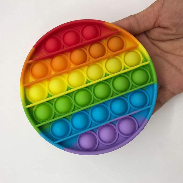Fidget Toy Easy Anywhere Pop Its Bubble Sensory 2 peças Rainbow Imagem de Fidget Toy Easy Anywhere Pop Its Bubble Sensory 2 peças Rainbow