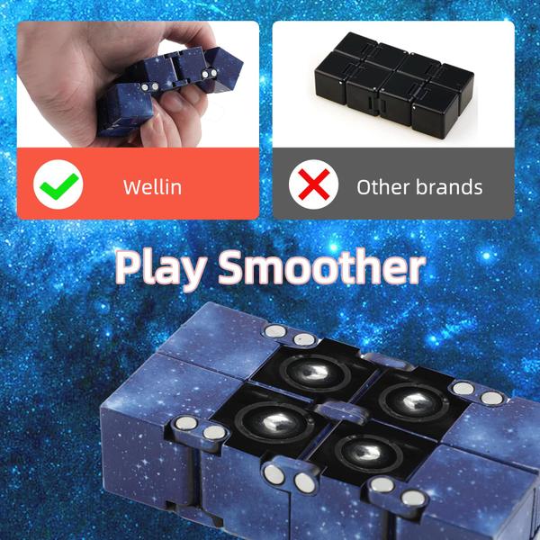 Imagem de Fidget Toy Galaxy Infinity Cube Square Blue Galaxy