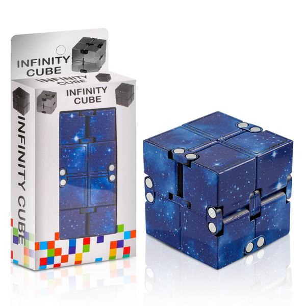 Imagem de Fidget Toy Galaxy Infinity Cube Square Blue Galaxy