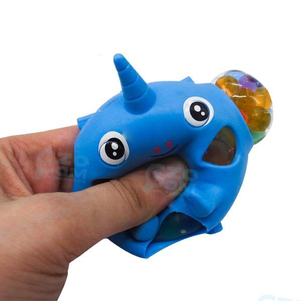 Imagem de Fidget Toy Squishy Bichinho Apertar Unicórnio / Coelho Azul