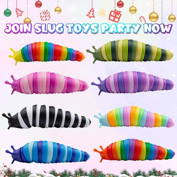 Imagem de Fidget Toys Cevioce Fidget Slug 8 unidades para adultos e crianças