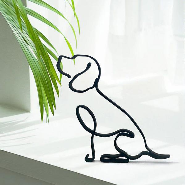 Imagem de Figura abstrata de cachorro para decoração de escritório doméstico