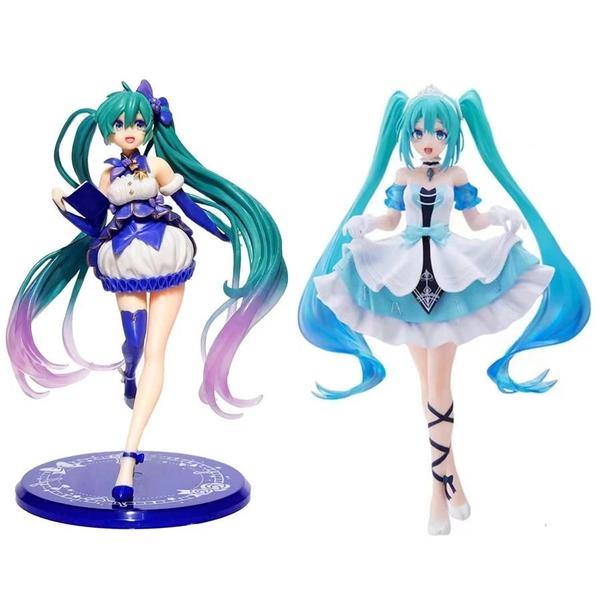 Imagem de Figura Anime Hatsune Miku - 20cm - Branca e Rosa - Decoração Kawaii para Carro