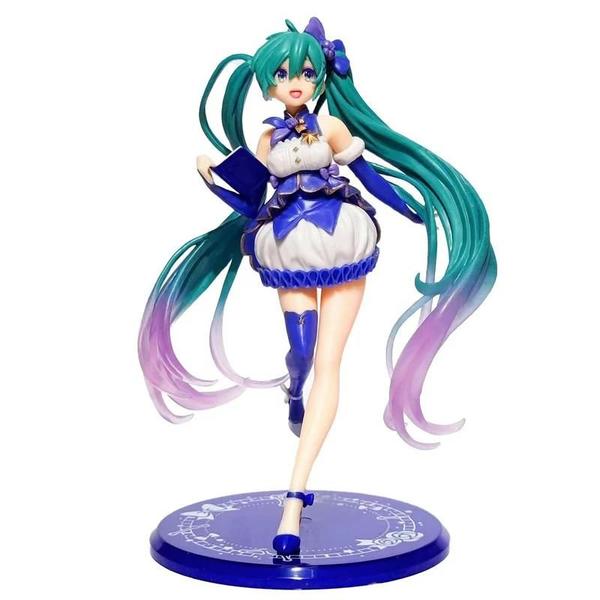 Imagem de Figura Anime Hatsune Miku - 20cm - Branca e Rosa - Decoração Kawaii para Carro