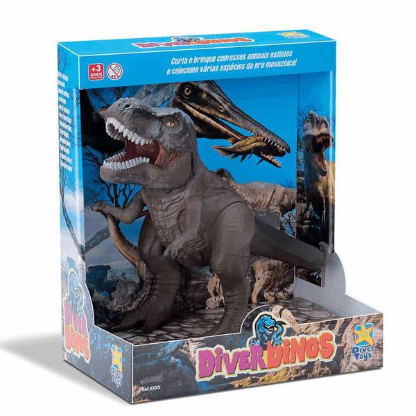 Imagem de Figura Articulada - 26 cm - Diver Dinos - Dinossauro T-Rex - Divertoys
