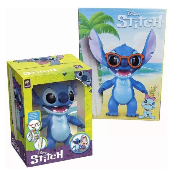 Imagem de Figura Articulada Gigante Stitch C/ Acessório Cartonado Mimo