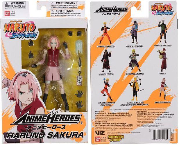 Figura Articulada Haruno Sakura Com Acessórios - Naruto Shippuden - Anime Heroes - Bandai - Fun Imagem de Figura Articulada Haruno Sakura Com Acessórios - Naruto Shippuden - Anime Heroes - Bandai