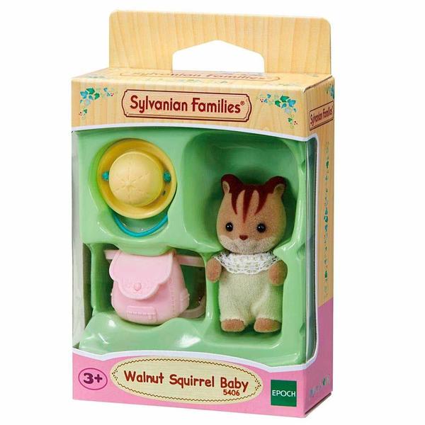 Imagem de Figura com Acessório - Sylvanian Families - Bebê Esquilo Noz - Epoch Magia