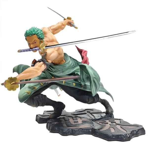 Imagem de Figura de Ação Anime One Piece - Luffy, Zoro e Sanji - 18cm PVC