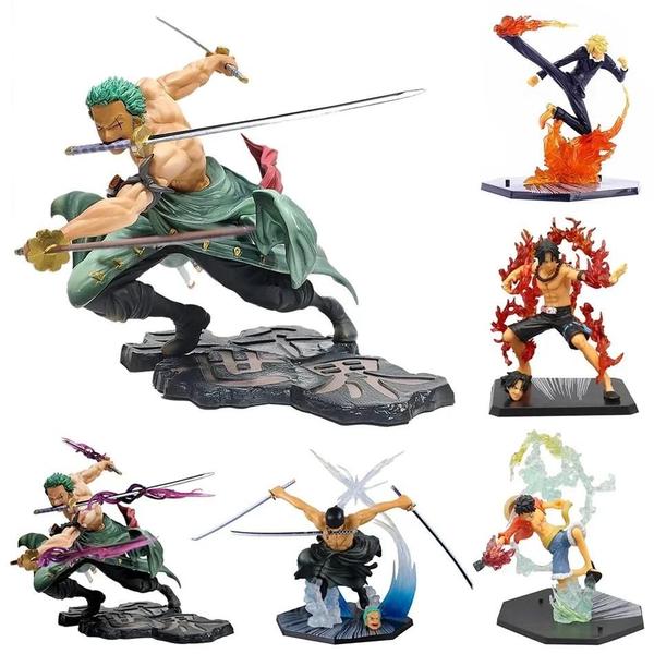 Imagem de Figura de Ação Anime One Piece - Luffy, Zoro e Sanji - 18cm PVC