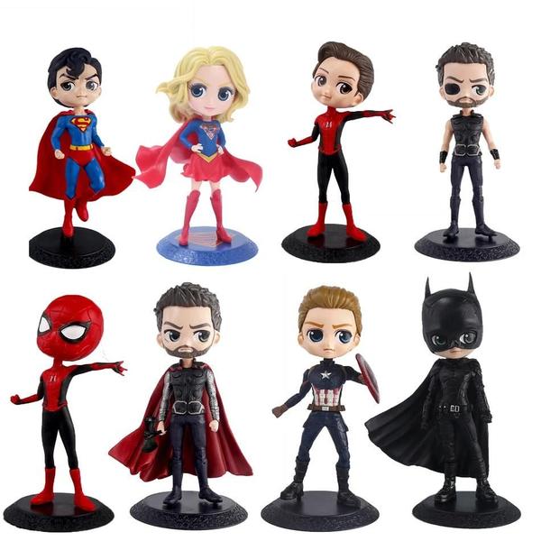 Figura de Ação Cabeça Grande - Vingadores, Superman, Supergirl, Batman e Homem-Aranha (8-175cm) Imagem de Figura de Ação Cabeça Grande - Vingadores, Superman, Supergirl, Batman e Homem-Aranha (8-175cm)
