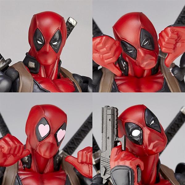 Imagem de Figura de ação Deadpool, rosto removível e substituível, 16 cm, PVC