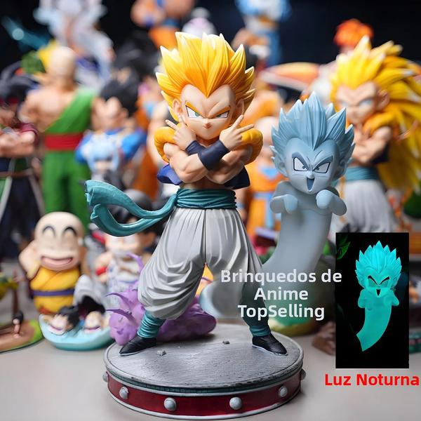 Figura De Ação Dragon Ball Z Gotenks De 25cm Com Luz Noturna