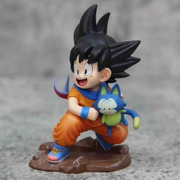 Imagem de Figura de Ação Kawaii Dragon Ball - Goku e Puaru - Brinquedo Anime para Decoração de Mesa