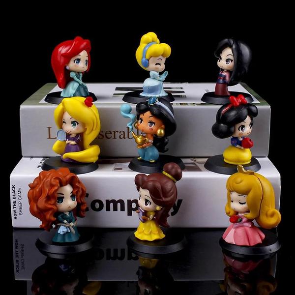 Imagem de Figura de Ação Kawaii Malévola, Mal, Jasmim e Rapunzel - Versão Anime Q