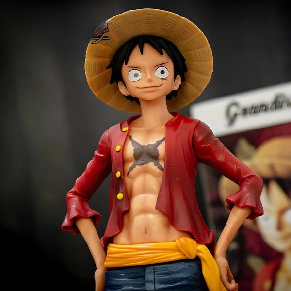 Imagem de Figura de Ação Luffy Smiley - One Piece - 28cm - 3 Expressões Faciais