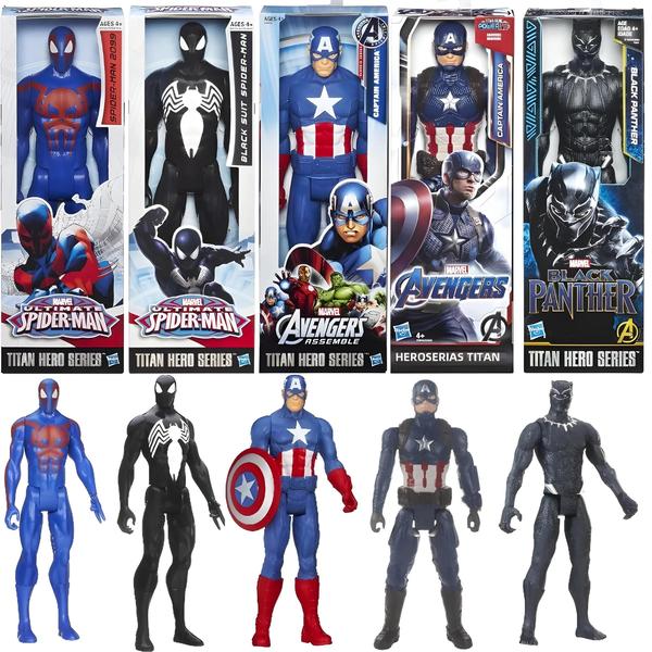 Imagem de Figura de Ação Marvel Legends Avengers - 12 Polegadas - Homem-Aranha, Pantera Negra e Capitão América