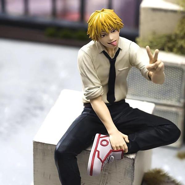 Imagem de Figura de ação QIANGZI Chainsaw Man Denji PVC de 14 cm para crianças