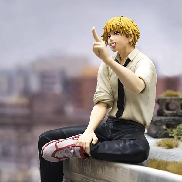 Imagem de Figura de ação QIANGZI Chainsaw Man Denji PVC de 14 cm para crianças