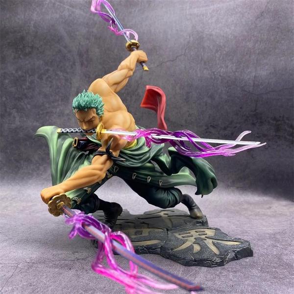 Imagem de Figura de Ação Roronoa Zoro - Anime One Piece - 10cm - Três Lâminas