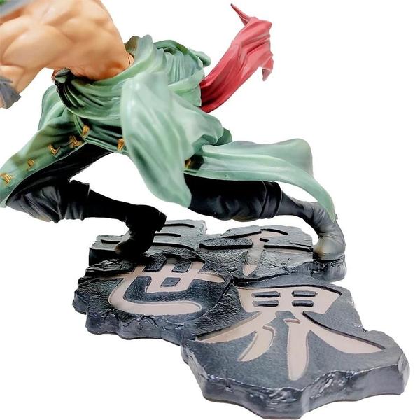 Imagem de Figura de Ação Roronoa Zoro - One Piece - 10cm - 3 Lâminas