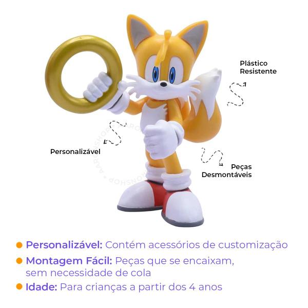 Figura de Ação Sonic The Hedgehog 10cm Articulado Personagem Tails - DC TOYS & GEEKS Imagem de Figura de Ação Sonic The Hedgehog 10cm Articulado Personagem Tails
