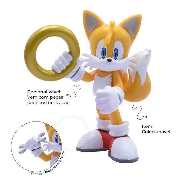 Figura de Ação Sonic The Hedgehog 10cm Articulado Personagem Tails - DC TOYS & GEEKS Imagem de Figura de Ação Sonic The Hedgehog 10cm Articulado Personagem Tails