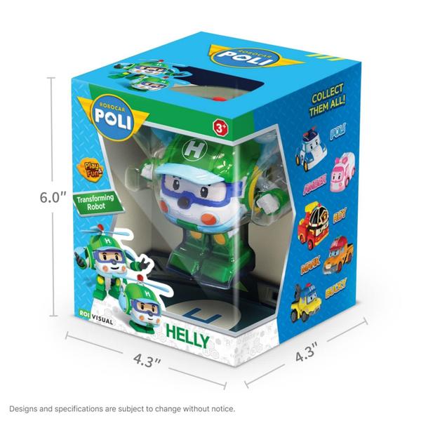 Imagem de Figura de Brinquedo de Ação Transformável Robô Robocar Poli Helly, 4 polegadas