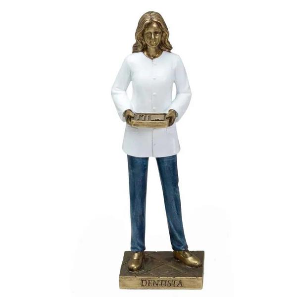 Imagem de Figura Decorativa Estatueta Mulher Dentista 24 X 7 X 6 Cm