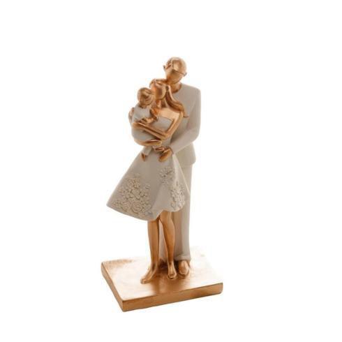 Imagem de Figura Decorativa Royal Resina Família Branco 9x20cm