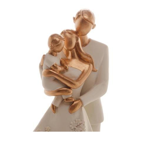 Imagem de Figura Decorativa Royal Resina Família Branco 9x20cm