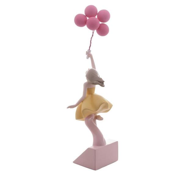 Imagem de Figura Decorativa Wolff Boneca Balões 9,5cm x 33cm - Resina