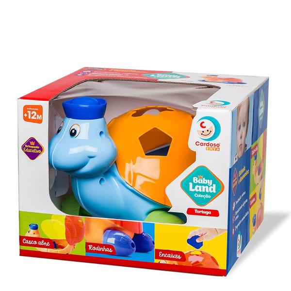 Imagem de Figura Didática - Baby Land - Tortuga - Azul - Cardoso Toys