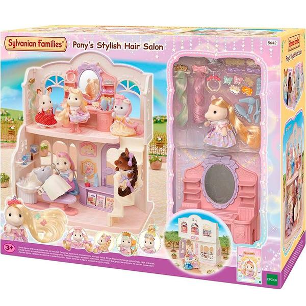 Imagem de Figura e Cenário - Sylvanian Families - Salão de Beleza Elegante da Pônei - Epoch Magia