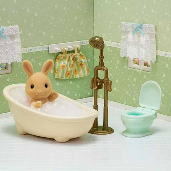 Imagem de Figura e Conjunto - Sylvanian Families - Banho - Menina Coelho Raio de Sol - Epoch Magia