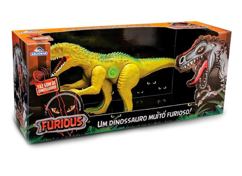 Imagem de Figura Eletrônica - Dinossauro Furious com Som - Verde - Adijomar