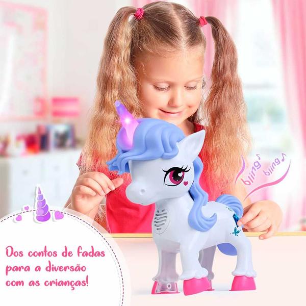 Imagem de Figura Interativa - Baby Unicórnio Love - Branco - DM Toys