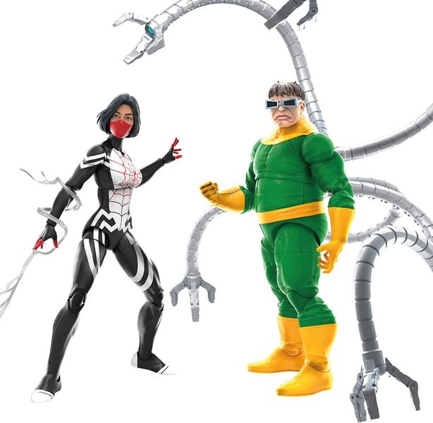 Imagem de Figura Marvel Legends SpiderMan Silk e Doc Ock Hasbro F3462