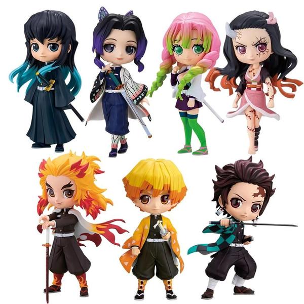 Figuras de Ação Anime Demon Slayer (15cm) - Nezuko, Tanjirou, Zenitsu, Inosuke e Giyuu Imagem de Figuras de Ação Anime Demon Slayer (15cm) - Nezuko, Tanjirou, Zenitsu, Inosuke e Giyuu