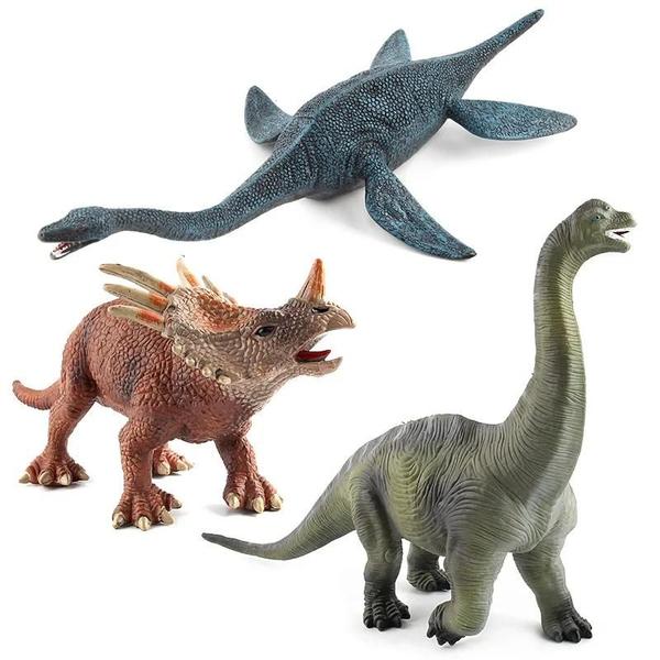 Imagem de Figuras de Ação de Dinossauro Jurássico em PVC - Tiranossauro Rex, Braquiossauro e Outros