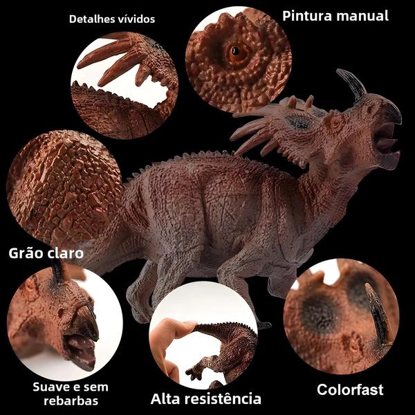 Imagem de Figuras de Ação de Dinossauros para Crianças - Jurassic Park: Carnotauro, Anquilossauro e Tiranossauro Rex